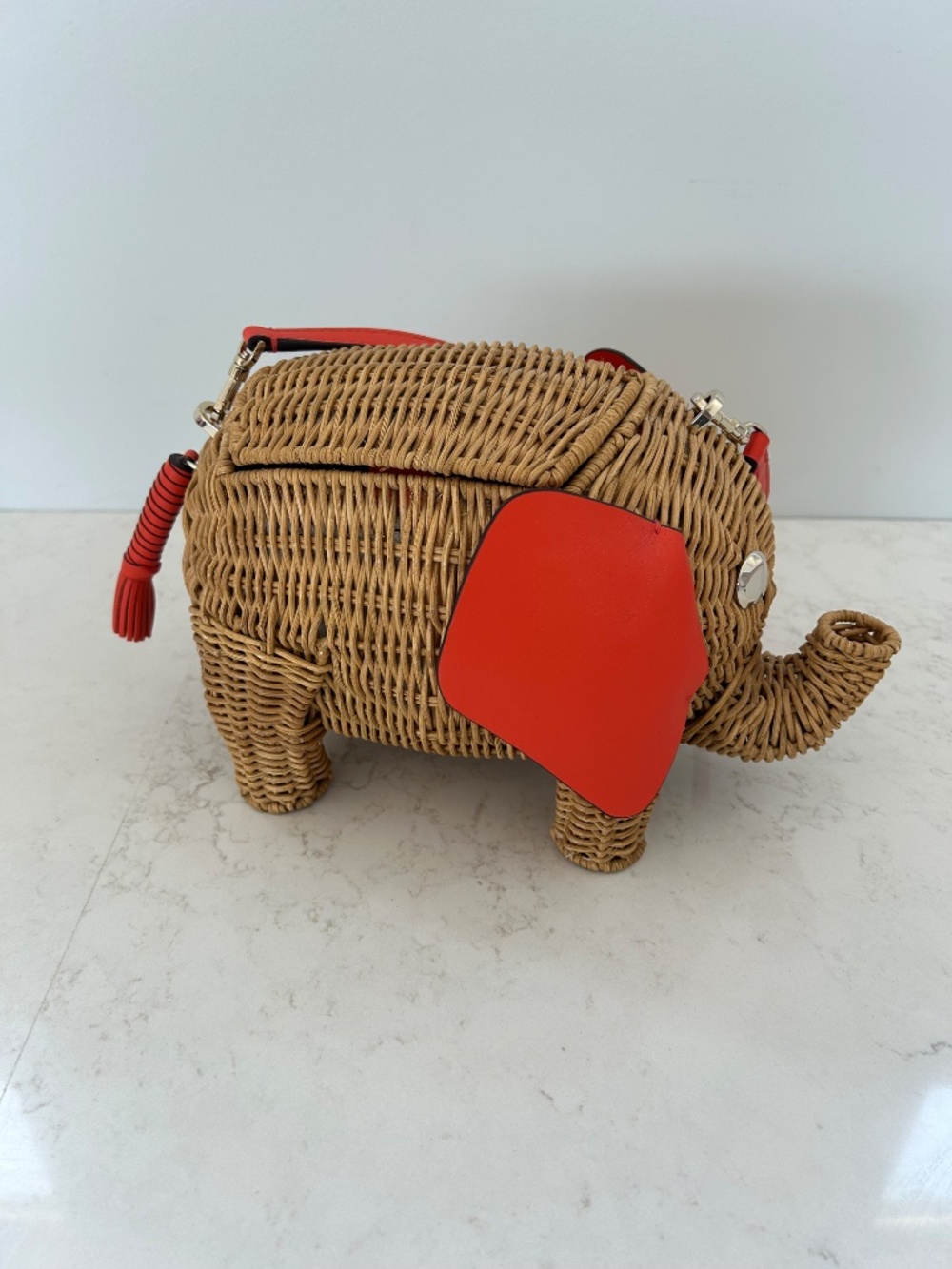 NWT Kate Spade Wicker Elephant Crossbody Bag